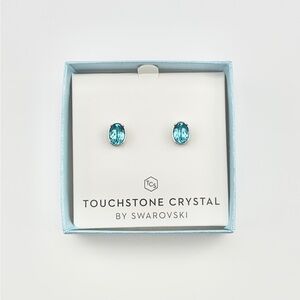 LIGHT TURQUOISE POST EARRINGS
Touchstone Crystal by Swarovski